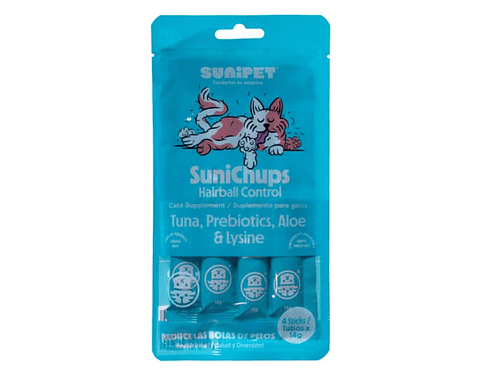 Sunipet Sunichuups Hairball Control 4 Sticks - Bolas de Pelos Gatos
