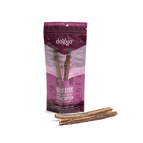 Doggo Bully Stick Con Crispy De Ciervo - Snack Para Perros 
