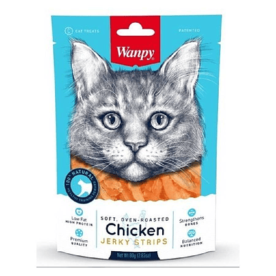 Wanpy Soft Chicken Cat 80g - Snack Para Gatos