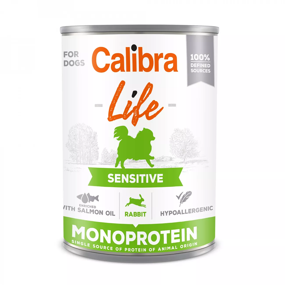 Calibra Dog  Lata Sensitive Conejo 400 g