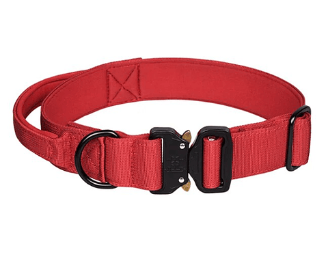 Collar Táctico Liviano Rojo Talla L - Collar Para Perros Moderno 2024