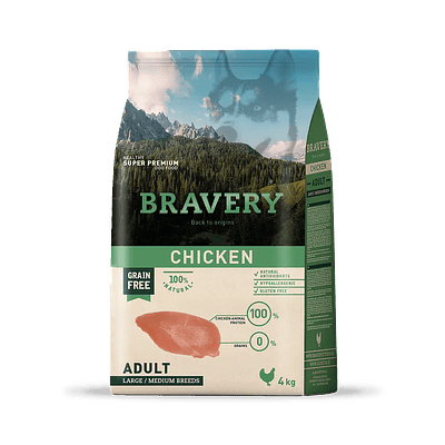 Bravery Chicken Adult Large Medium Breeds  4 kg