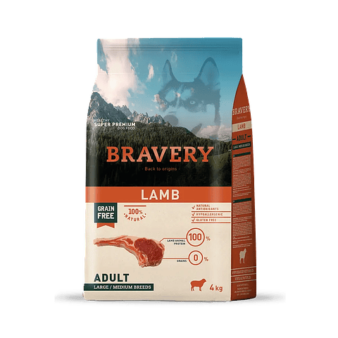 Bravery Lamb Adult Large Medium Breeds 4 kg 🐕 🇪🇸