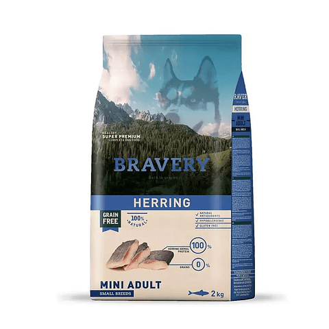 Bravery Herring Mini Adult Small Breeds 2 kg 🐕 🇪🇸 - Comida para Perros Pequeños Adultos 