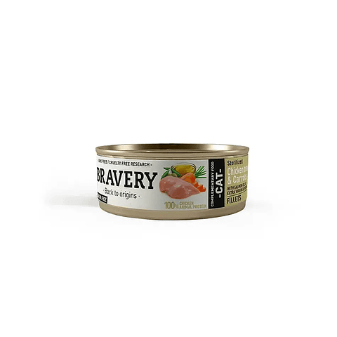 Bravery Chicken And Carrots Sterilized Cat Wet Food 70 g