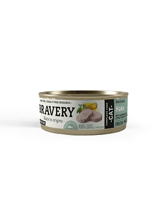 Bravery Hake Sterilized Cat Wet Food 70 g - Alimento Húmedo Gatos Esterilizados Merluza
