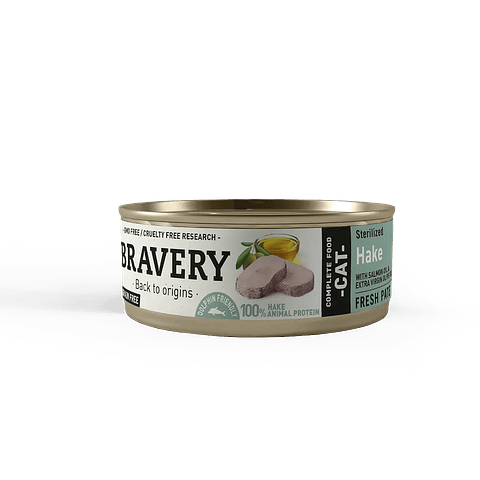 Bravery Hake Sterilized Cat Wet Food 70 g - Alimento Húmedo Gatos Esterilizados Merluza