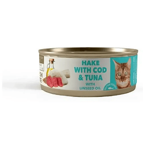 Amity Hake Cod and Tuna Sterilized Cat 80g - Lata Gatos Merluza Bacalao y Atún
