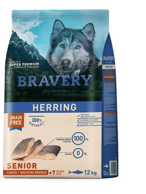 Bravery Herring Senior Large Medium Breeds 12 kg Alimento Premium Perros 🐕 🇪🇸