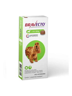 Bravecto 500 mg 10 - 20 kilos Antipulgas y Garrapatas Perros 