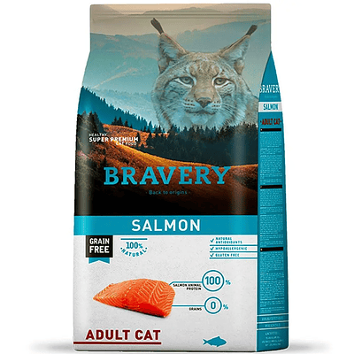 Bravery Salmon Adult Cat 7 kg - Alimento Gatos Adulto 