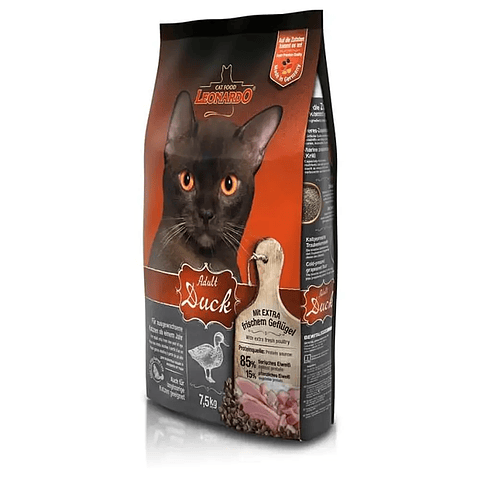 Leonardo Adult Duck 7.5 Kg - Alimento de Gatos Adultos Pato