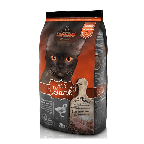Leonardo Adult Duck 2 Kg - Alimento Para Gatos Adultos Pato