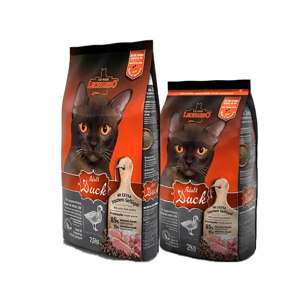 Leonardo Adult Duck 2 Kg - Alimento Para Gatos Adultos Pato