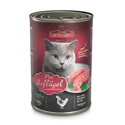 Leonardo Quality Selection Ave 400g - Alimento Húmedo Gatos Lata