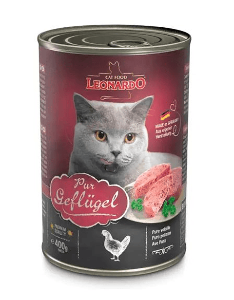 Leonardo Quality Selection Ave 400g - Alimento Húmedo Gatos Lata