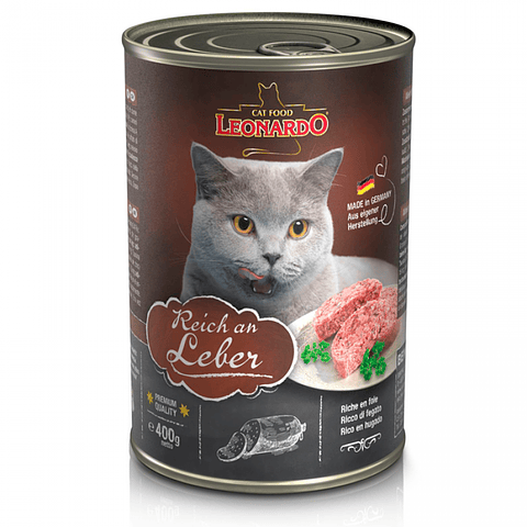 Leonardo Quality  Selection Hígado 400 Gr - Alimento Húmedo Gatos Lata