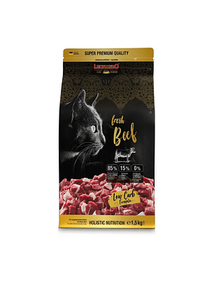Leonardo Fresh Meat Beef 1.5 Kg - Alimento Premium Para Gatos 100% Carne Fresca Vacuno