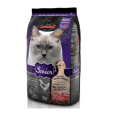 Leonardo Adult Senior Ave 2 Kg - Alimento Premium Para Gatos Adultos Mayores 