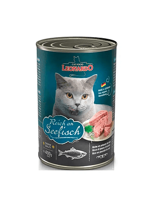 Leonardo Quality  Selection Pescado 400g - Alimento Húmedo Gatos de Pescados Lata