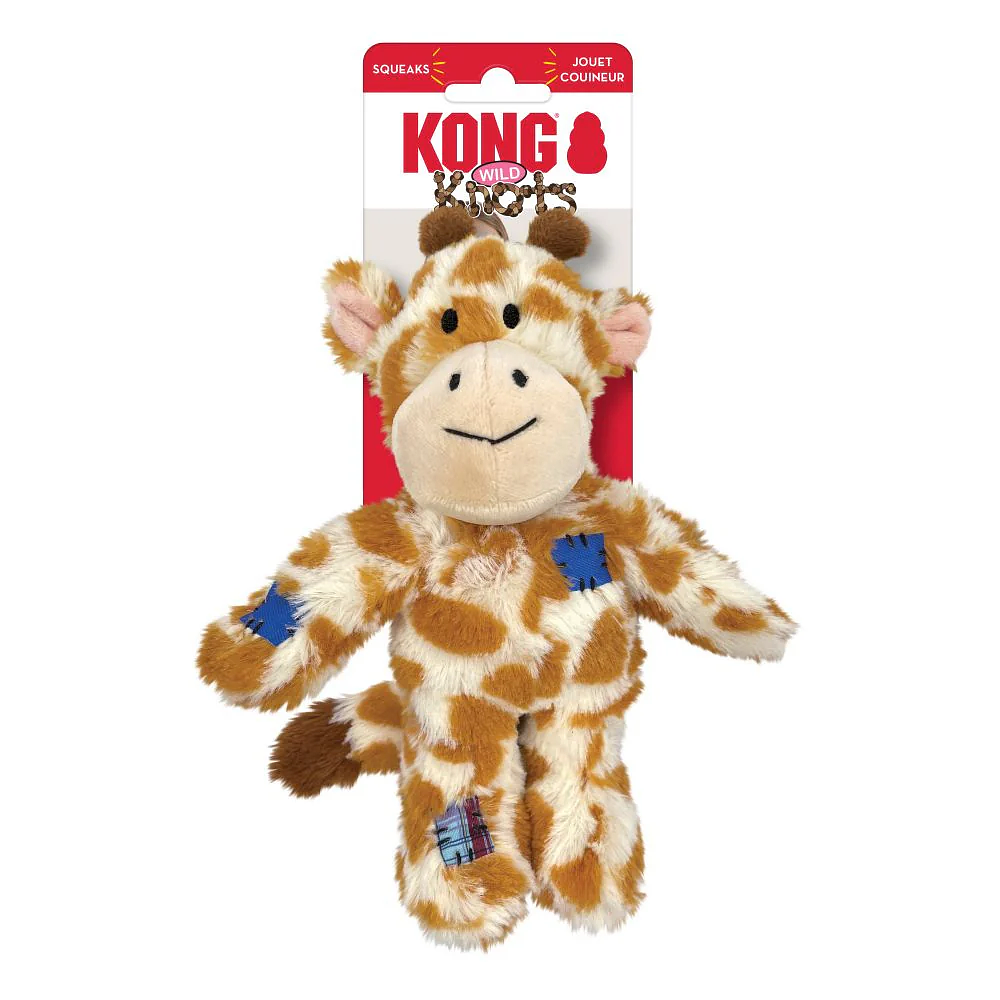 Kong Wild Knots Giraffe Talla S/M - Peluche con Cuerdas Para Perros 