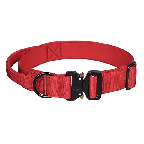 Collar Táctico Liviano Rojo Talla M - Collar Para Perros Moderno 2024