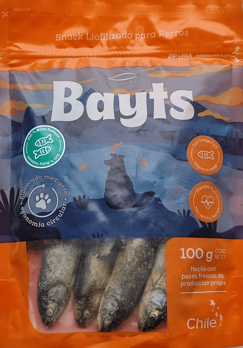 Bayts Snack Liofilizado para Perros Baby Salmon 100g - Delicia Nutritiva para Tu Perrito 🐕🐟