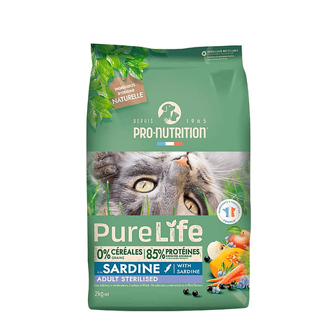 Pure Life Cat Adult Sterilized Sardina🐱🇫🇷: Alimento Premium para Gatos Esterilizados Adultos 