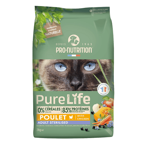 Pure Life Cat Sterilized Pollo - Gato Adulto Esterilizado Pollo 🐱🇫🇷