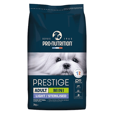 Prestige Dog Adult Mini Light Sterilized 3 kg Control de peso 🍽️🇫🇷