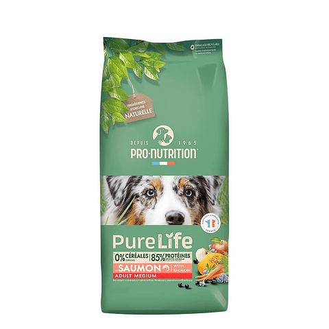 Pure Life Dog Adult Medium Salmon 🐕🇫🇷 - Perro Adulto Razas Medianas