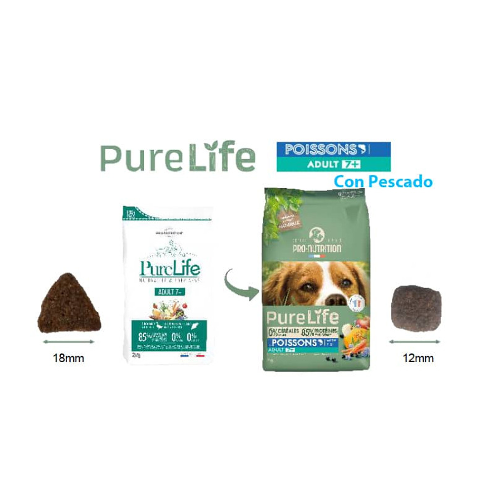 Pro Nutrition Pure Life Adult 7+ 🐕🇫🇷 - Alimento para Perros Adultos 