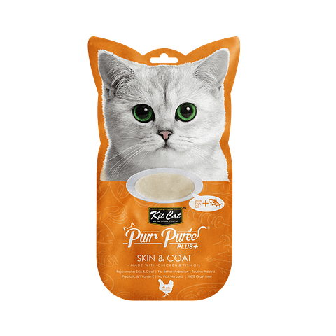 Kit Cat Skin & Coat Chicken 60g - Snack Gatos 