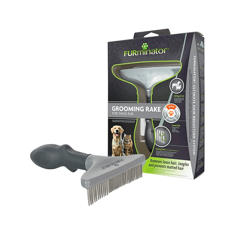 FURminator Rake | Cepillo Desenreda y Cuida el Pelaje de Perros y Gatos