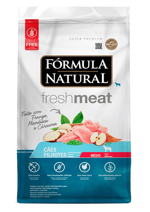 Fórmula Natural Cachorros Razas Medianas Fresh Meat 2.5kg 