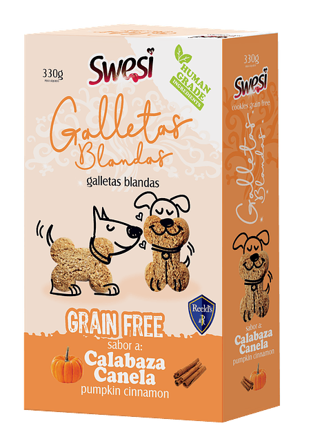 Galleta Para Perros Swesi Calabaza-Canela Libre de Granos 330 g