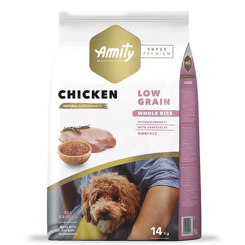 Amity Bajo en Granos Perros Adultos 14 kg 🇪🇸