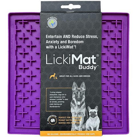 Lickimat Buddy Purple 20×2×20cm Alfombrilla de Alimentación Lenta