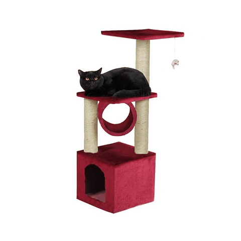 Rascador Para Gatos Tipo Torre (Beige o Burdeo)