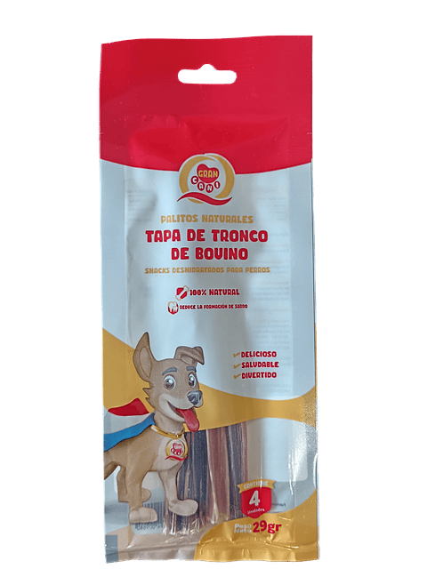 Snack Perros Palitos Tapa de Tronco Bovino | Natural y Delicioso