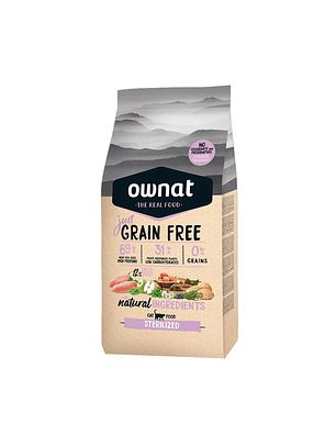 Ownat Gatos Esterilizados Libre de Granos 1 kg