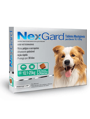 Nexgard 68 mg (10kg - 25 kg) 3 Comprimidos