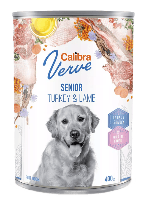 Calibra Lata Perros Senior Pavo Cordero 400g