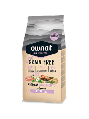 Ownat Just Grain Free 3 kg - Alimento para Gatos Esterilizados