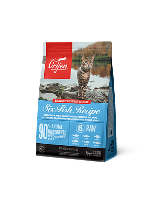 Orijen Six Fish Cat 1.8 kg : Alimento Premium para Gatos con Ingredientes Naturales