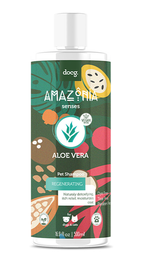 Shampoo Amazonia Hipoalergénico Aloe Vera 500 ml Perro Gatos 