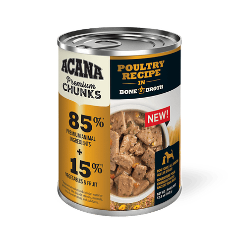 Acana Poultry in Bone Broth 360g | Alimento Húmedo Premium para Perros