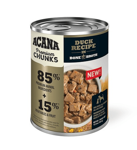 ACANA Lata Duck in Bone Broth 360g | Comida Húmeda Premium para Perros