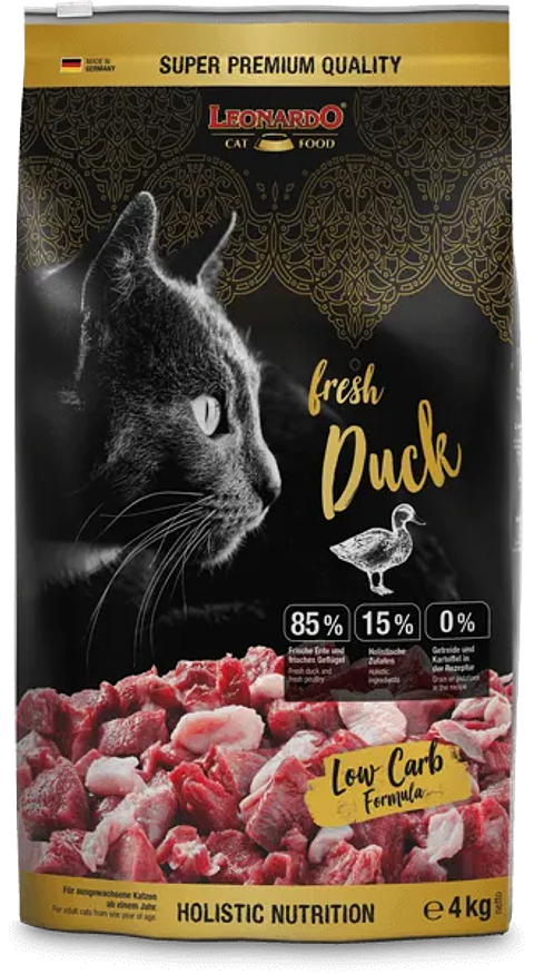 Leonardo Fresh Meat Duck 4 kg 🇩🇪 | Alimento Super Premium Gatos 