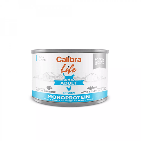 Calibra Cat Life Lata Adult Chicken 200g | Alimento Lata Gatos Adultos de Pollo